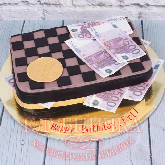 Торт на заказ "Модный кошелек" 1500 руб/кг +  аппл. 300руб